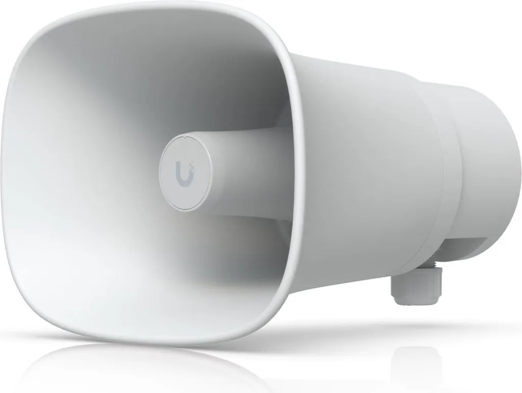Haut-parleur IP AI Horn Blanc Ubiquiti : Finissez-en avec le Son Inaudible