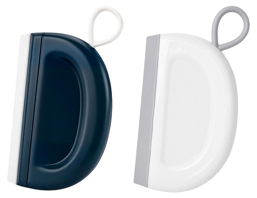 Duschabzieher 2er Set Mini Abzieher für Badezimmer – Fensterabzieher für Auto und Autoscheiben, kompakter Glaswischer für Dusche, Küche und H...