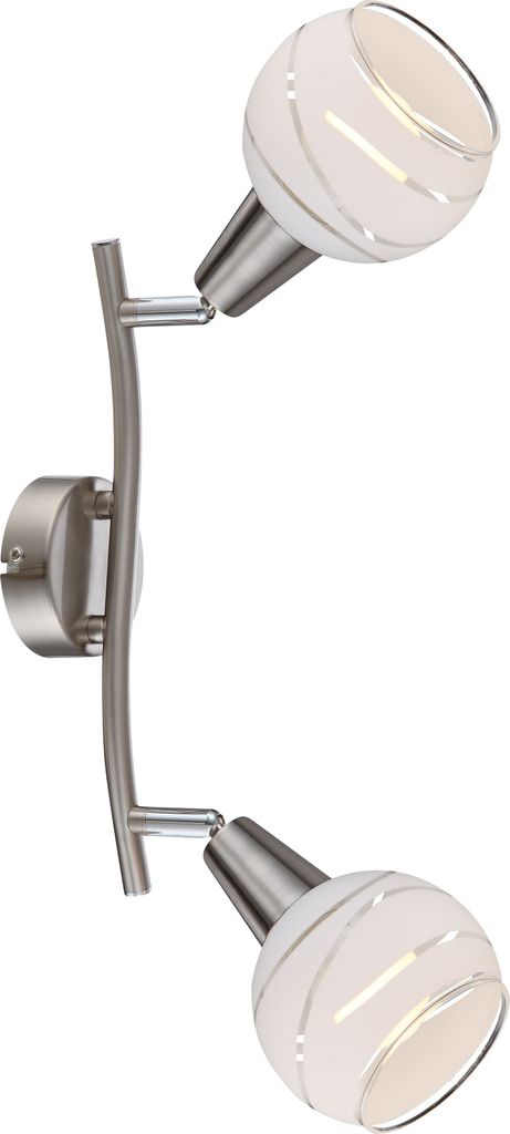 Globo Lighting LED Strahler Metall Nickel matt, 2x E14 LED Produktbild 