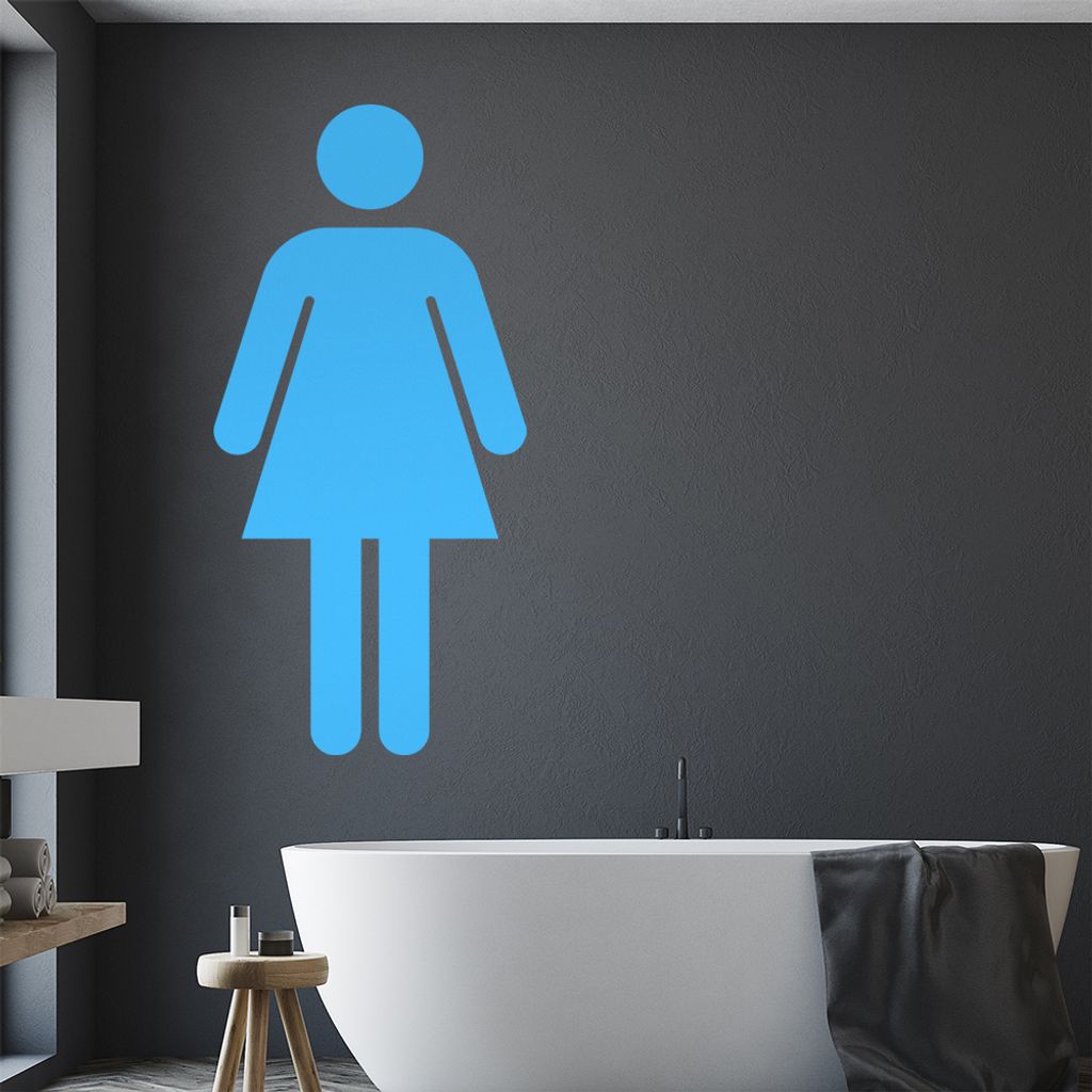 Weiblich Piktogramm Wandtattoo Wandaufkleber Wall Sticker - Dekoration, Küche, Wohnzimmer, Schlafzimmer, Badezimmer