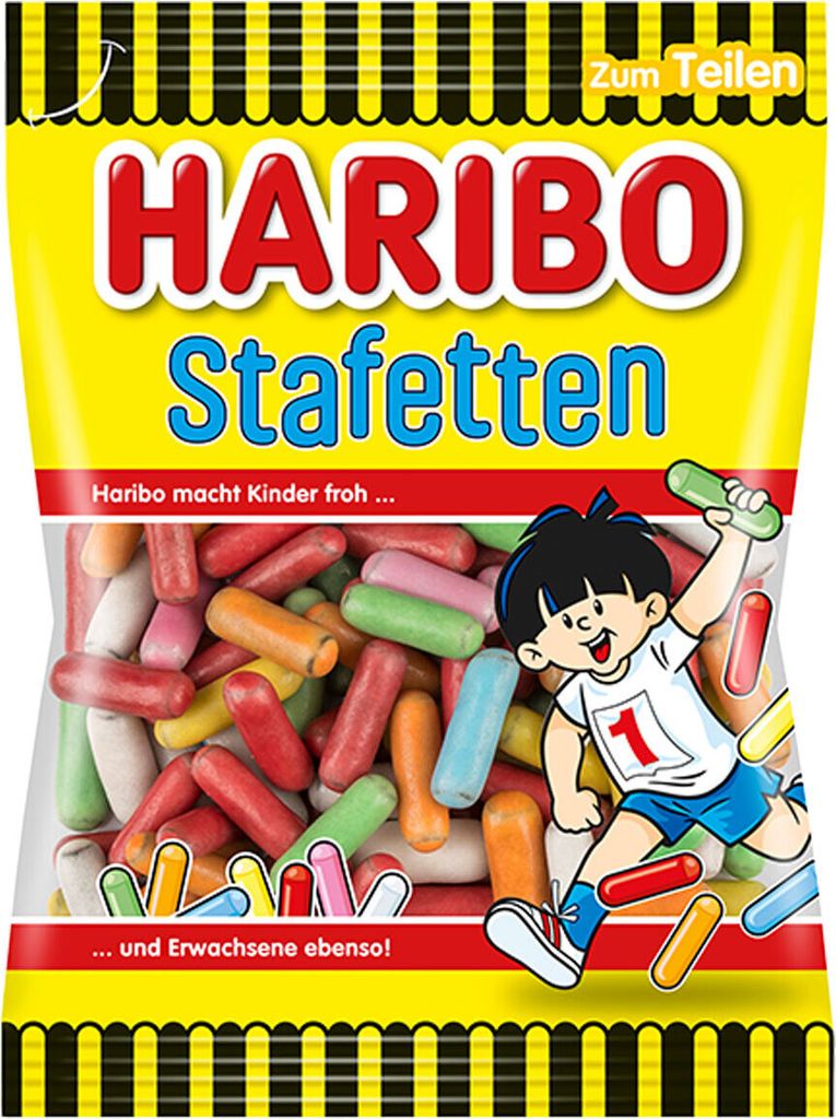 Haribo Stafetten Lakritz Dragees mehrfach sortiert Produktbild 