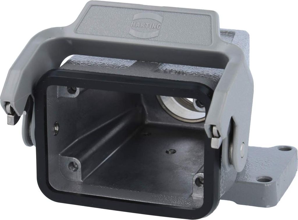 HARTING Han 6B Kupplungsgehäuse hoch, 1xPG21 gerader Kabelabgang, mit 1 Längsbügel Verschraubung PG21 Klemmbereich