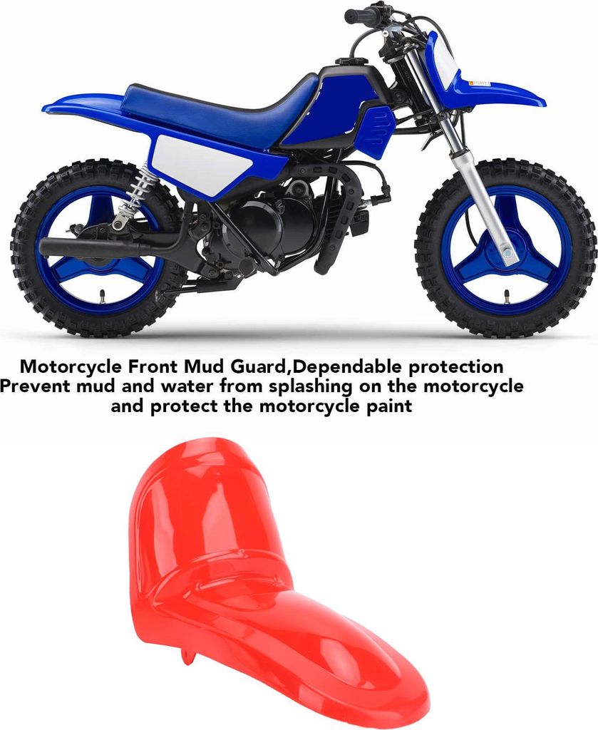 Motorrad-Frontkotflügel, stoßfeste Klappe, Verkleidung, Kotflügelabdeckung für PW50 PY50 Y-Zinger 1998 bis 2024, Rot