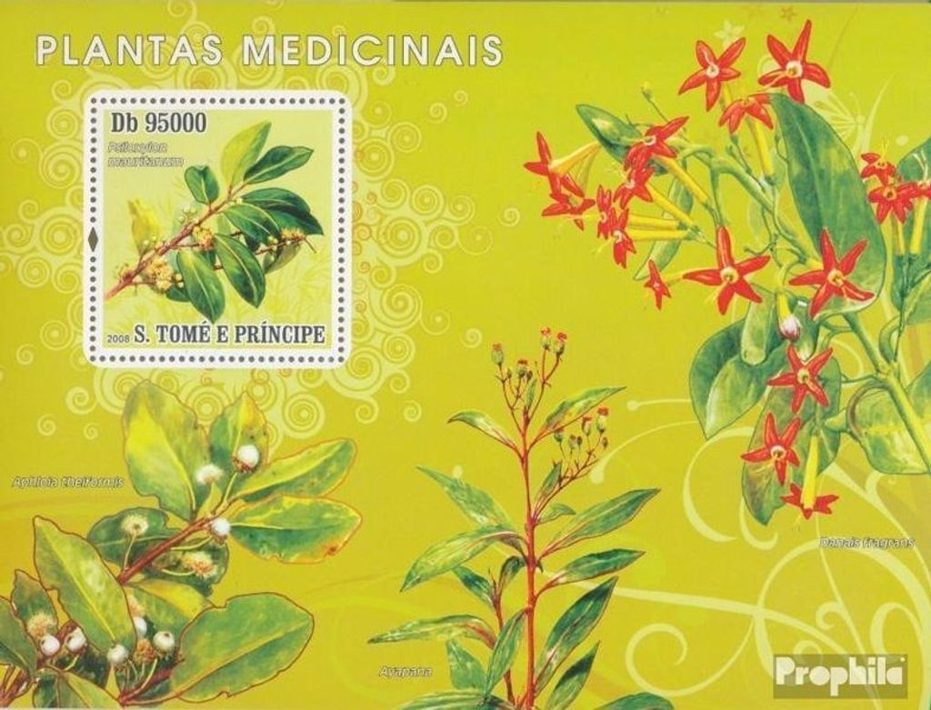 Briefmarken Sao Tome e Principe 2008 Mi Block 642 (kompl. Ausgabe) postfrisch Heilpflanzen