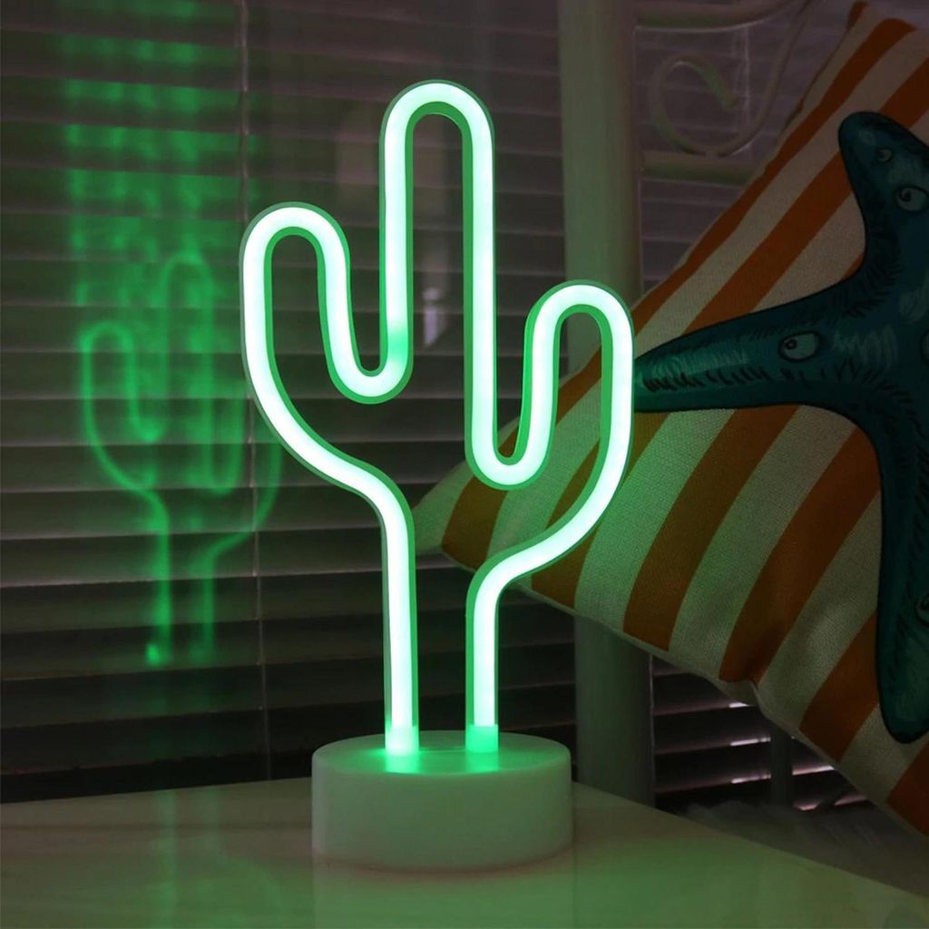 Lampe LED NEON, lampe décorative sur pied, cactus vert, Image du produit 