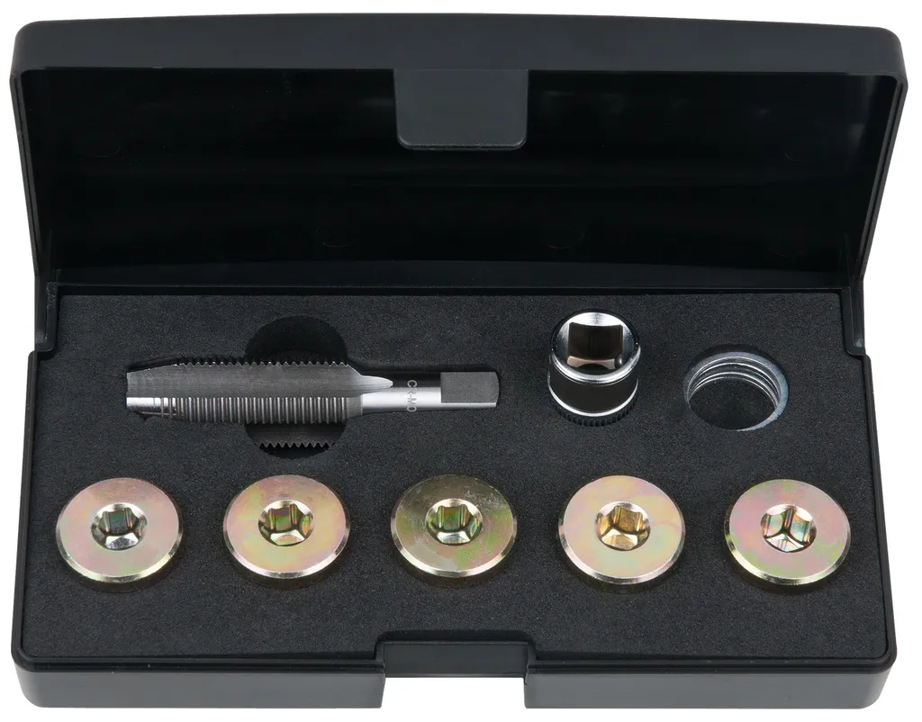 Coffret de réparation de filetage carter d'huile M17 x 1,5 KS TOOLS 12 pcs