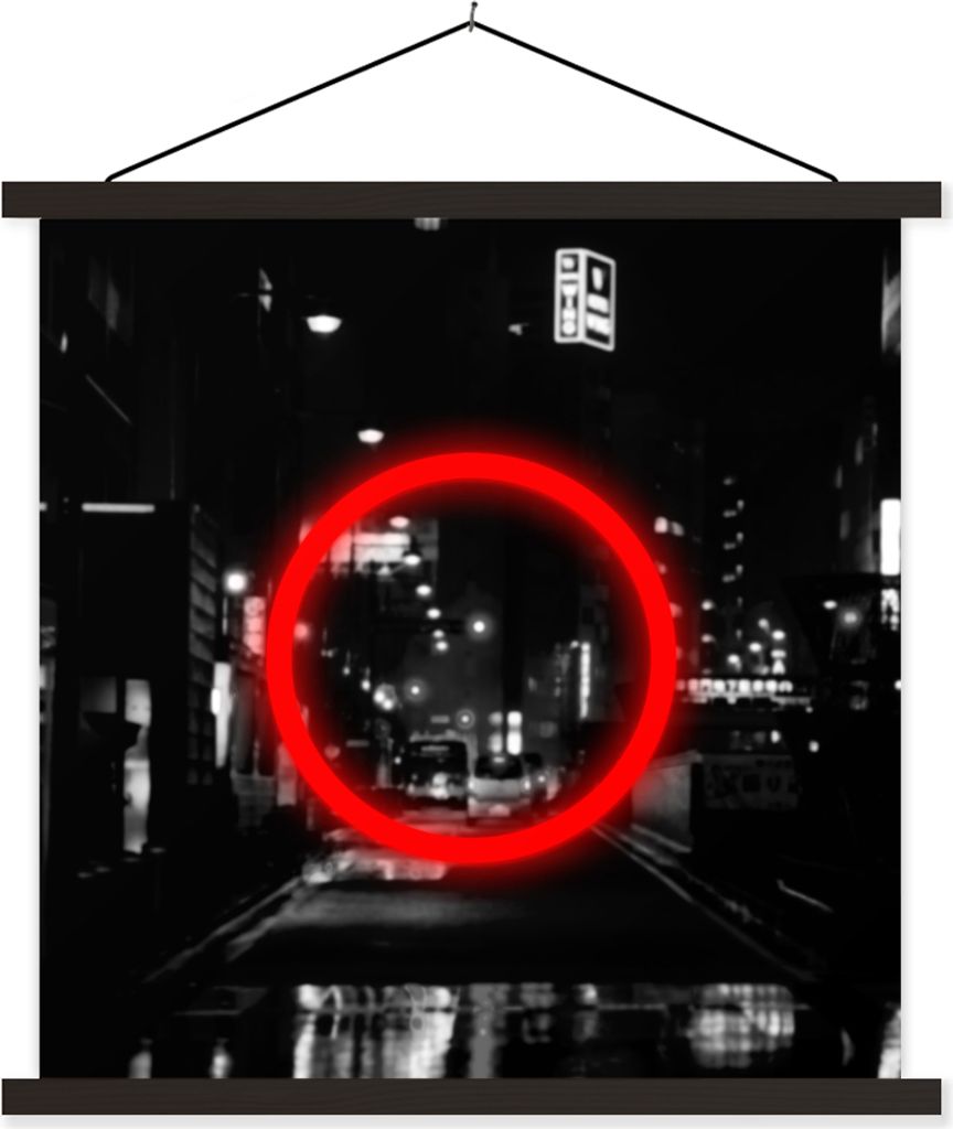 MuchoWow Textilposter Spiele - Controller - Rot 60x60 cm mit schwarzem Rahmen - Posteraufhänger