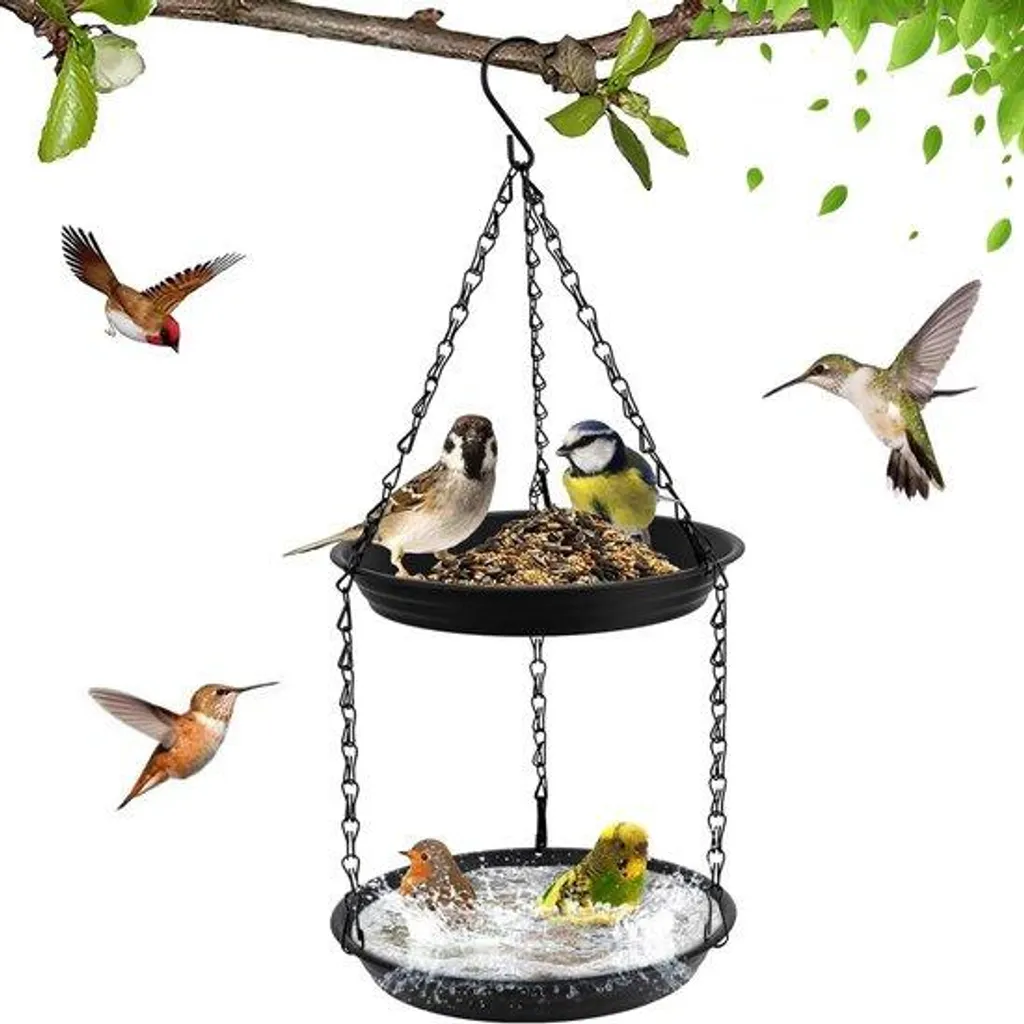 Abreuvoir oiseaux 23cm plastique antigel pour balcon et extérieur