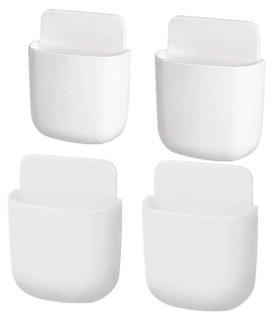 Rangement mural pour télécommande et support de charge téléphone 4x
