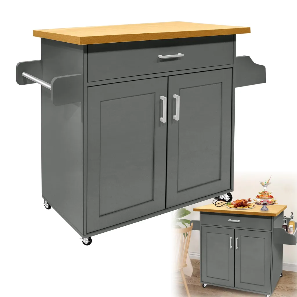 Carrello Cucina Isola Sessamen-LP con Ruote e Cassetto | Top Qualità