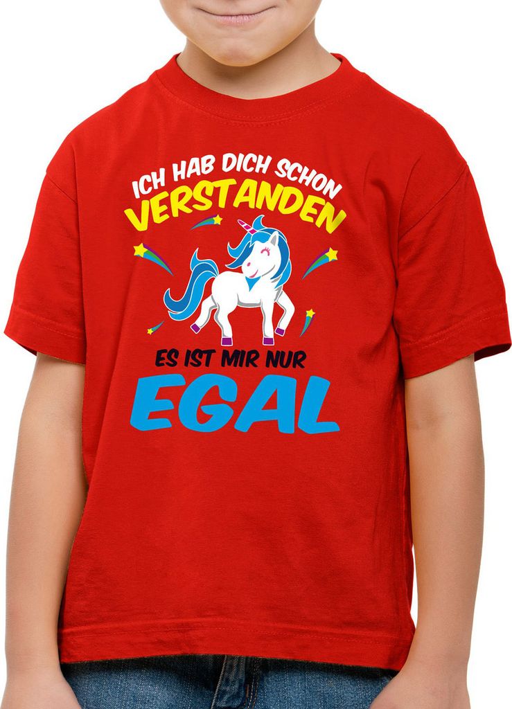BaumwolleCloud Ich hab dich schon verstanden - es ist mir nur egal Kinder T-Shirt Einhorn Unicorn