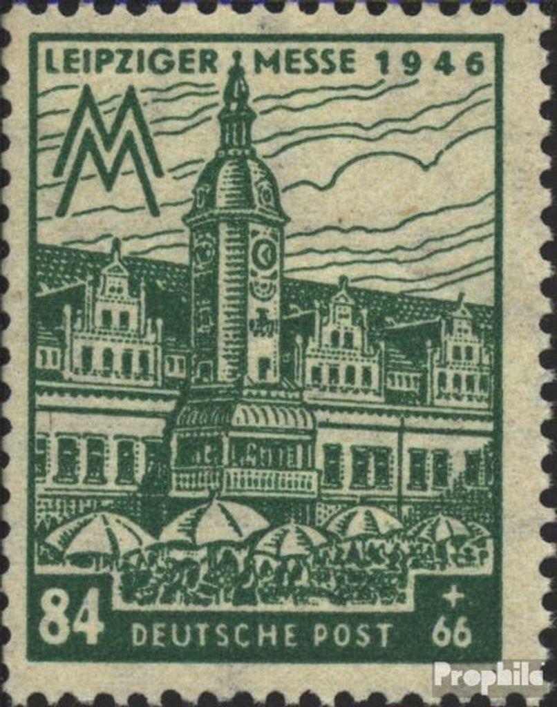 Briefmarken Sowjetische Zone (All.Bes.) 1946 Mi 165A Y gestempelt Leipziger Messe