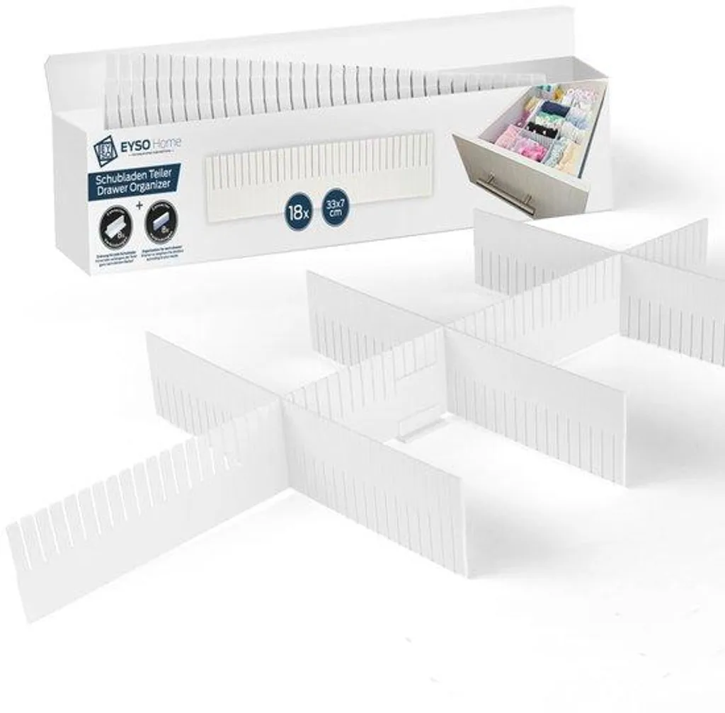 Organisateur tiroir extensible 18-33 cm avec système de fixation stable