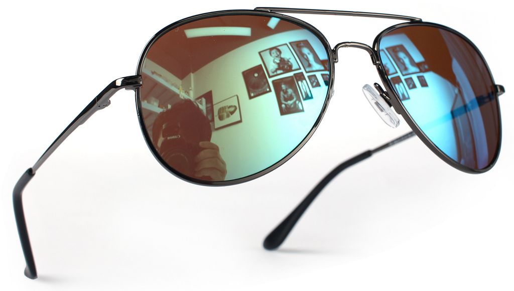 Pilotenbrille Schwarz Blau Produktbild 