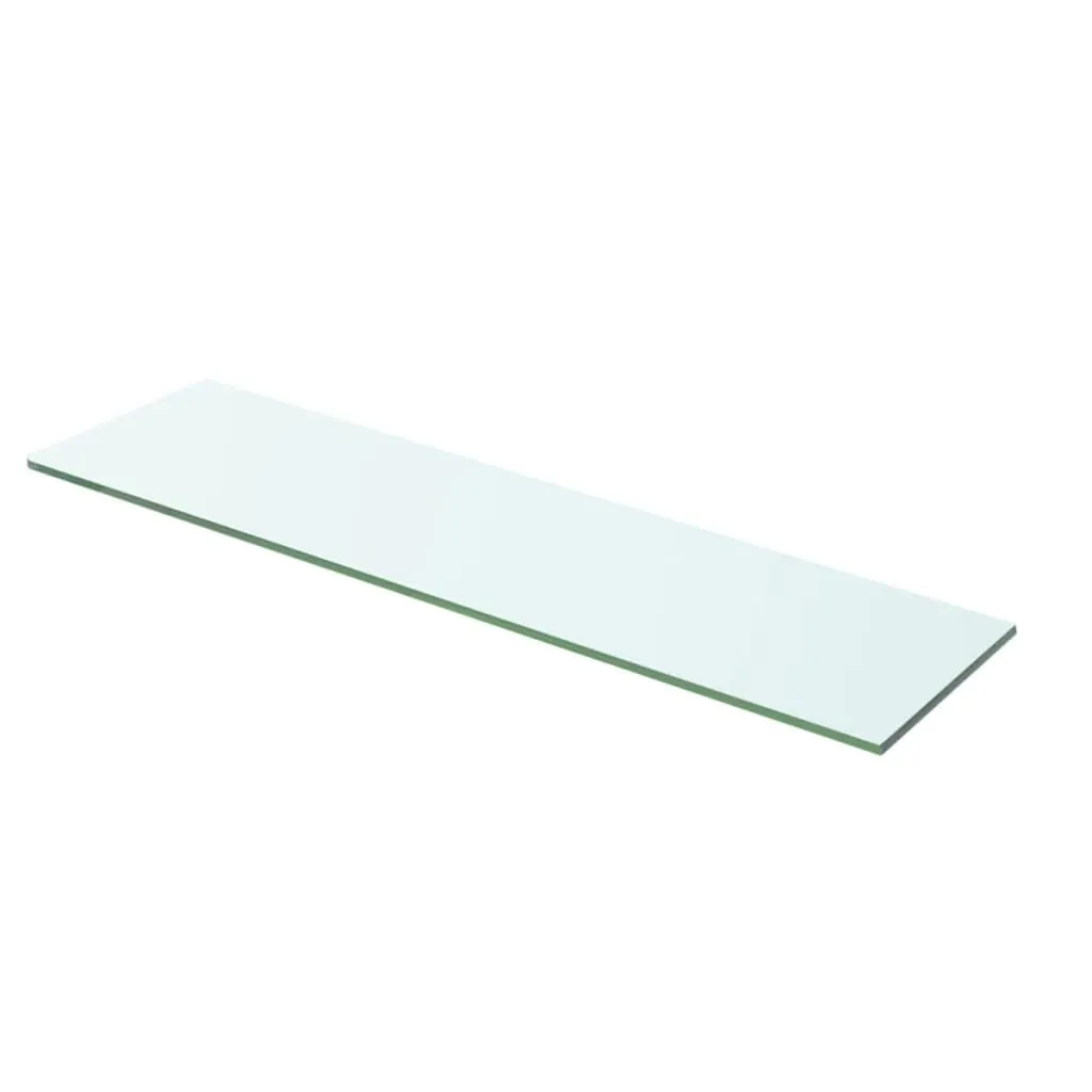 Tablettes murales en verre de sécurité 60x12 cm transparentes - 2 unités
