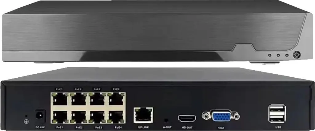 NVR 4K POE 8 Canaux - Fini les Câbles Complexes et l'Image Floue