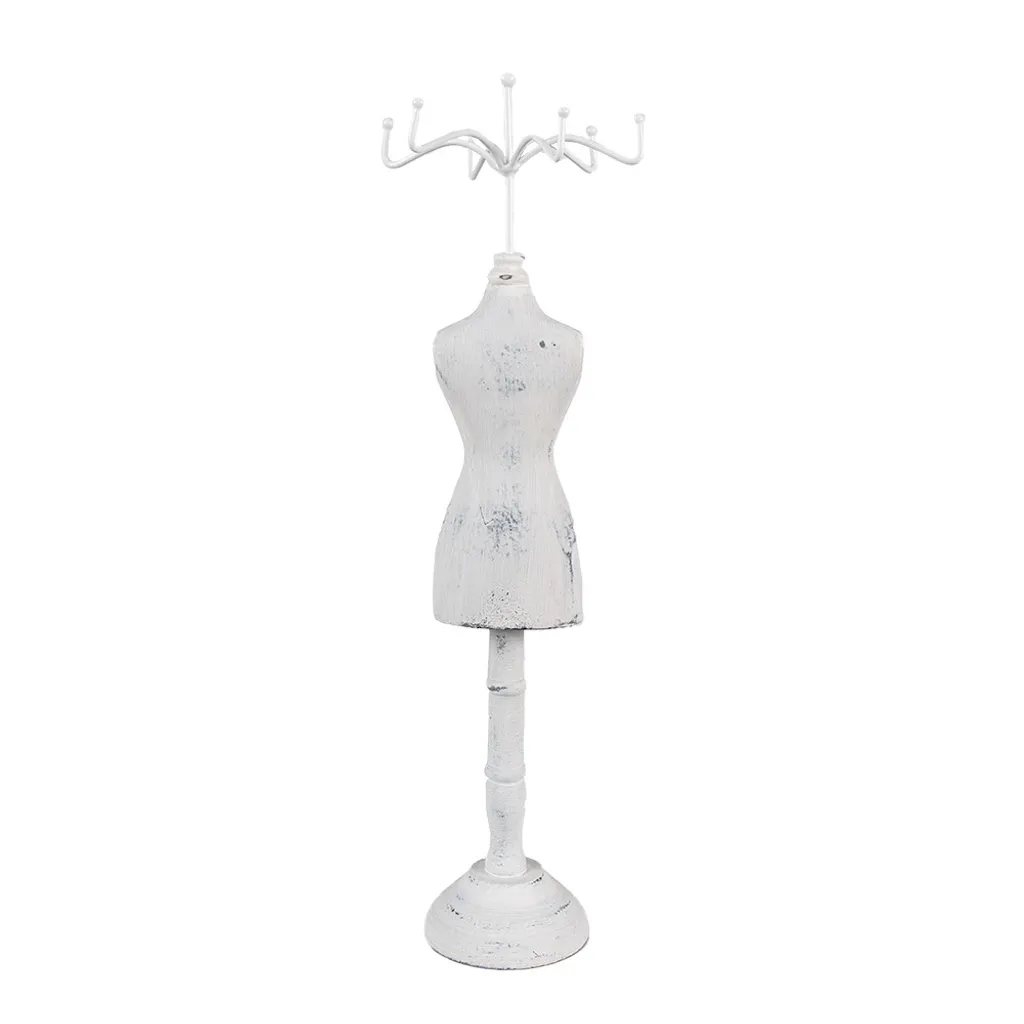 Portagioielli Shabby Clayre & Eef Bianco 12x39 cm in Legno e Ferro - 3