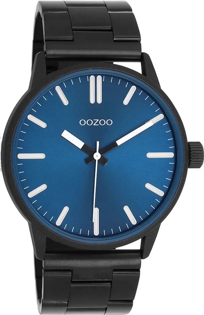 Montre Analogique Noire pour Homme en Acier Inox Oozoo Timepieces 42mm