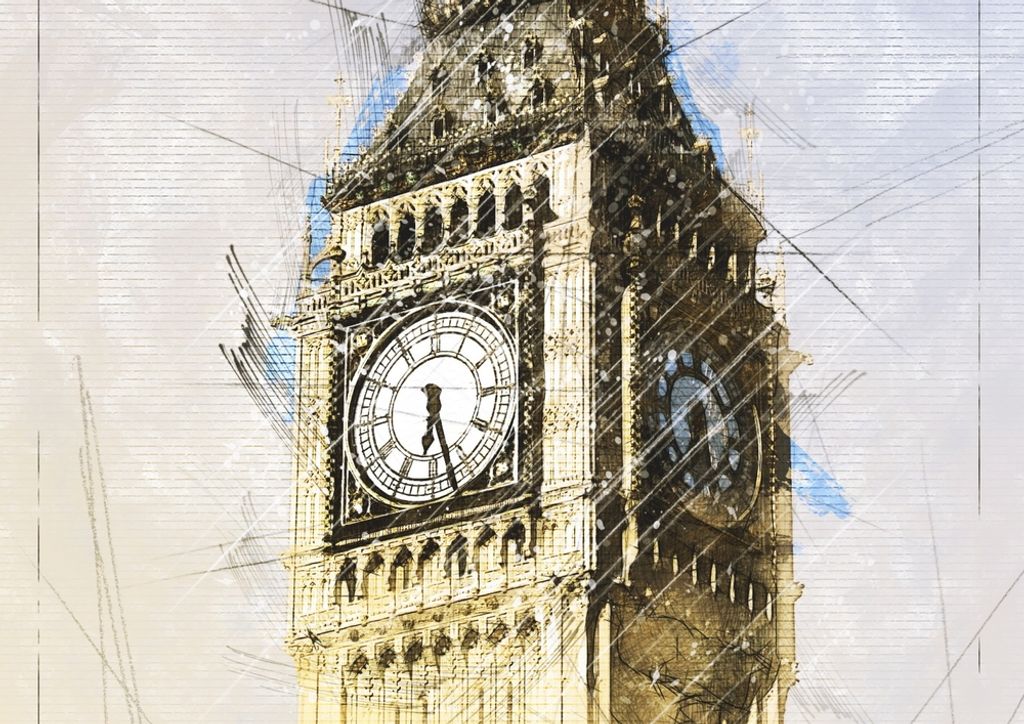 hansepuzzle 63945 - Big Ben Puzzle, 260 Teile, Hintergründe, 41,0 x 28,0cm mit hochwertiger Aufbewahrung, Kartonbox und wiederverschließbarem Beutel