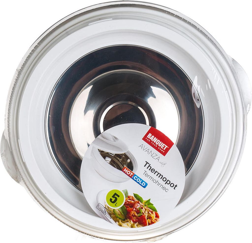 BANKETT Thermoskanne mit Deckel AVANZA 5 l, white Produktbild 3