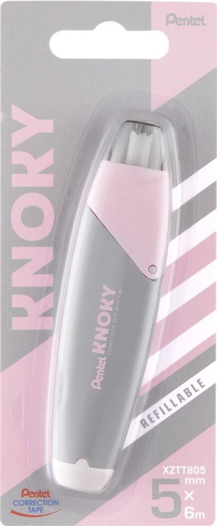 Pentel Mehrweg-Korrekturroller KNOKY 5 mm x 6 m grau Produktbild 