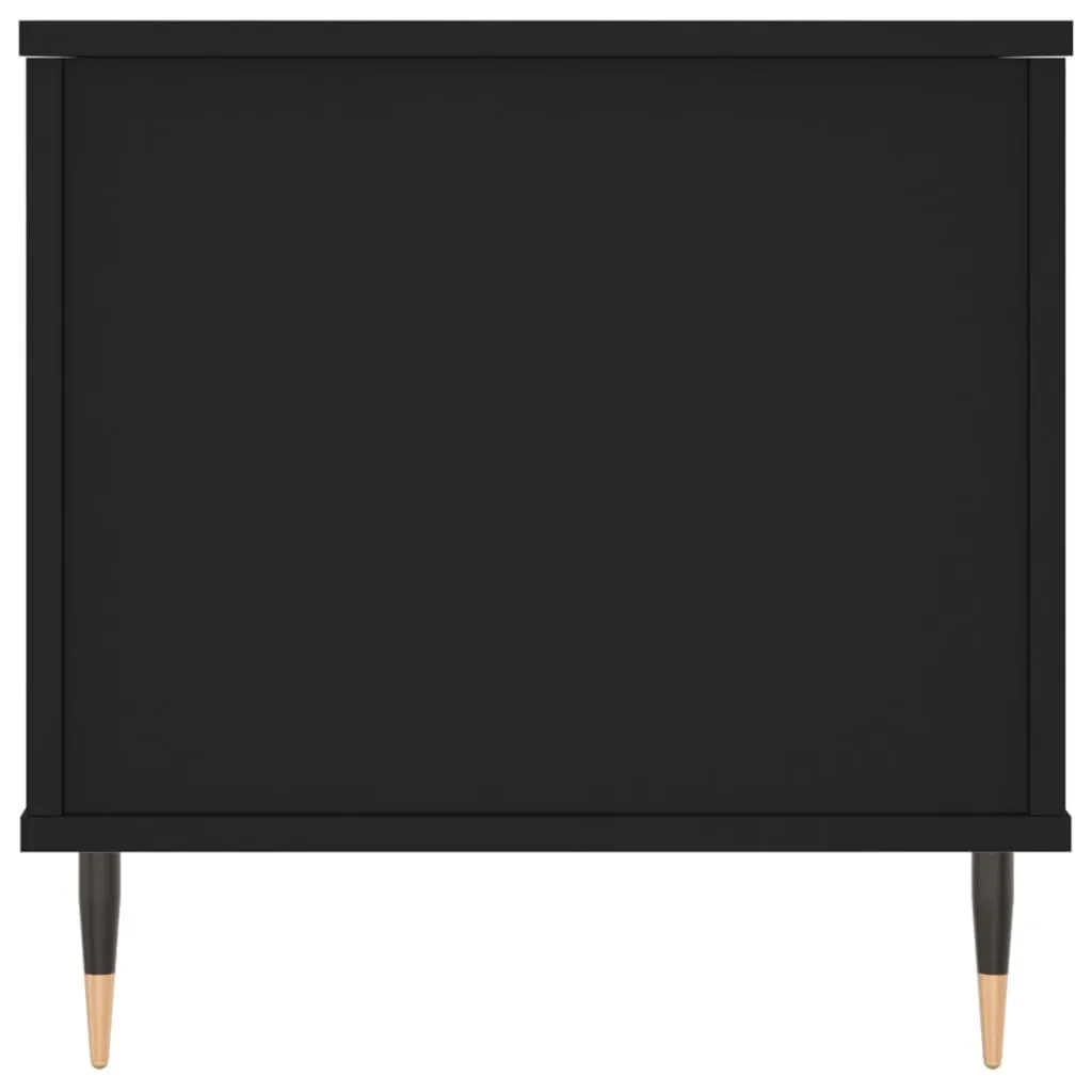 Tavolino Basso Nero 90cm - Coffee Table Moderno con Vano Interno - 7