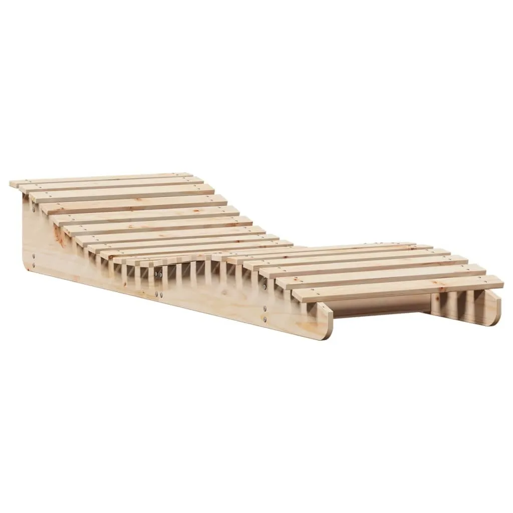 Lettino prendisole 205x70x31,5 cm in legno di pino massiccio