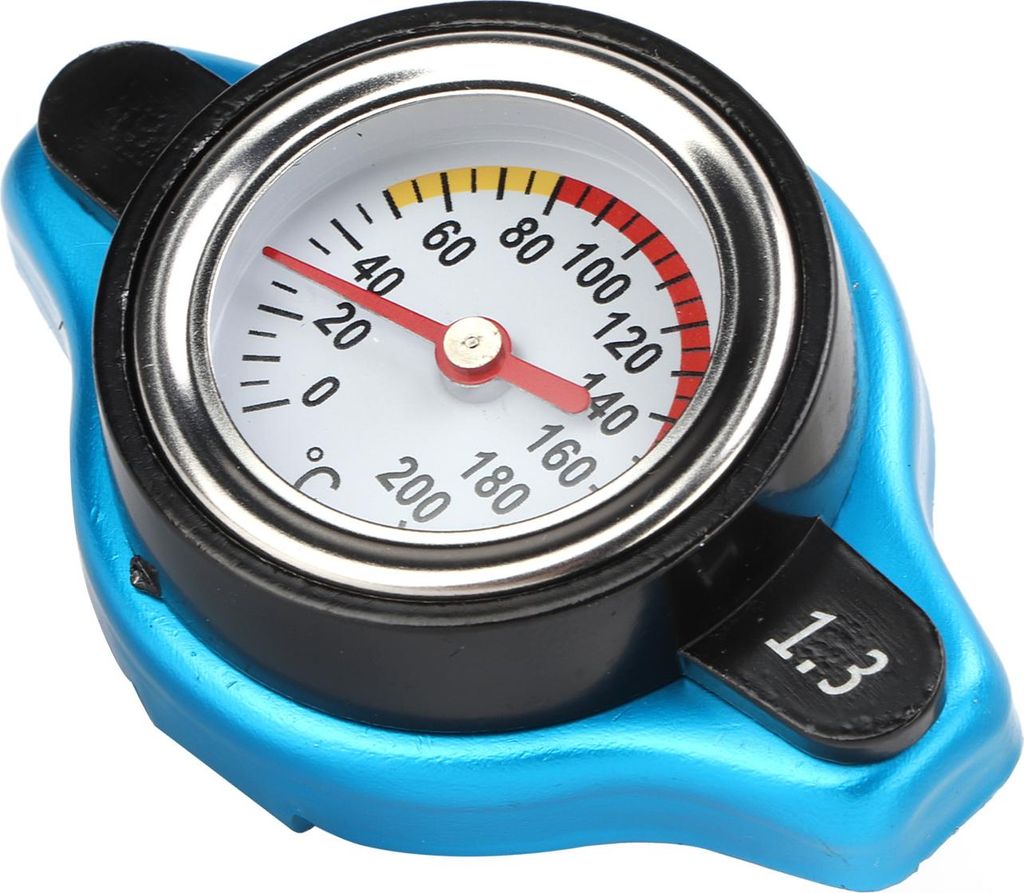 Kühlerdeckel aus Aluminiumlegierung mit Temperaturanzeige, Druckeinstellung, auslaufsicher, universell für Auto 1,3 bar