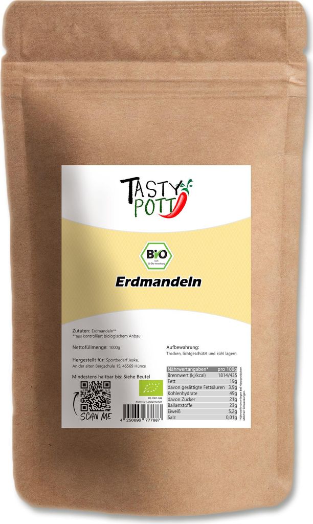 Erdmandeln ganz & geschält 2x1kg