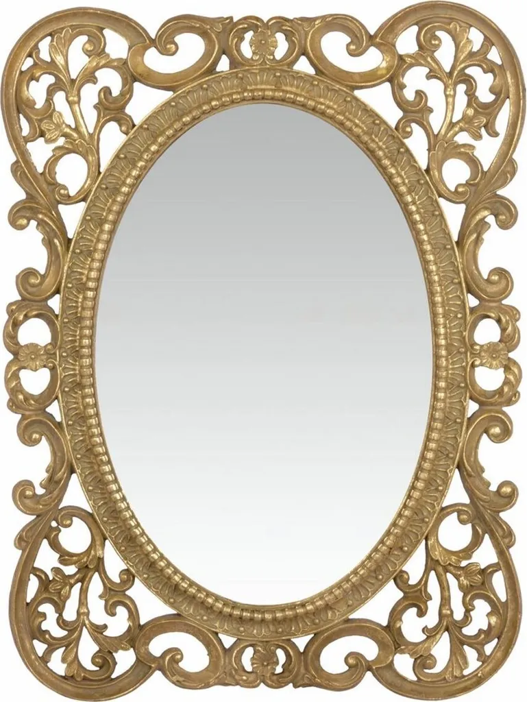 Specchio Oro Barocco Casa Padrino 39cm | Arredo Elegante Poliresina
