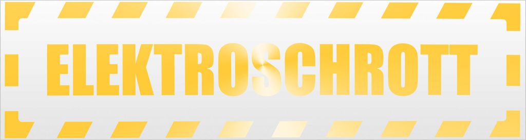 Kiwistar Elektroschrott gestreift Magnetschild Schild magnetisch - 45cm Gelb - reflektierend - Magnetfolie für Auto PKW Kfz