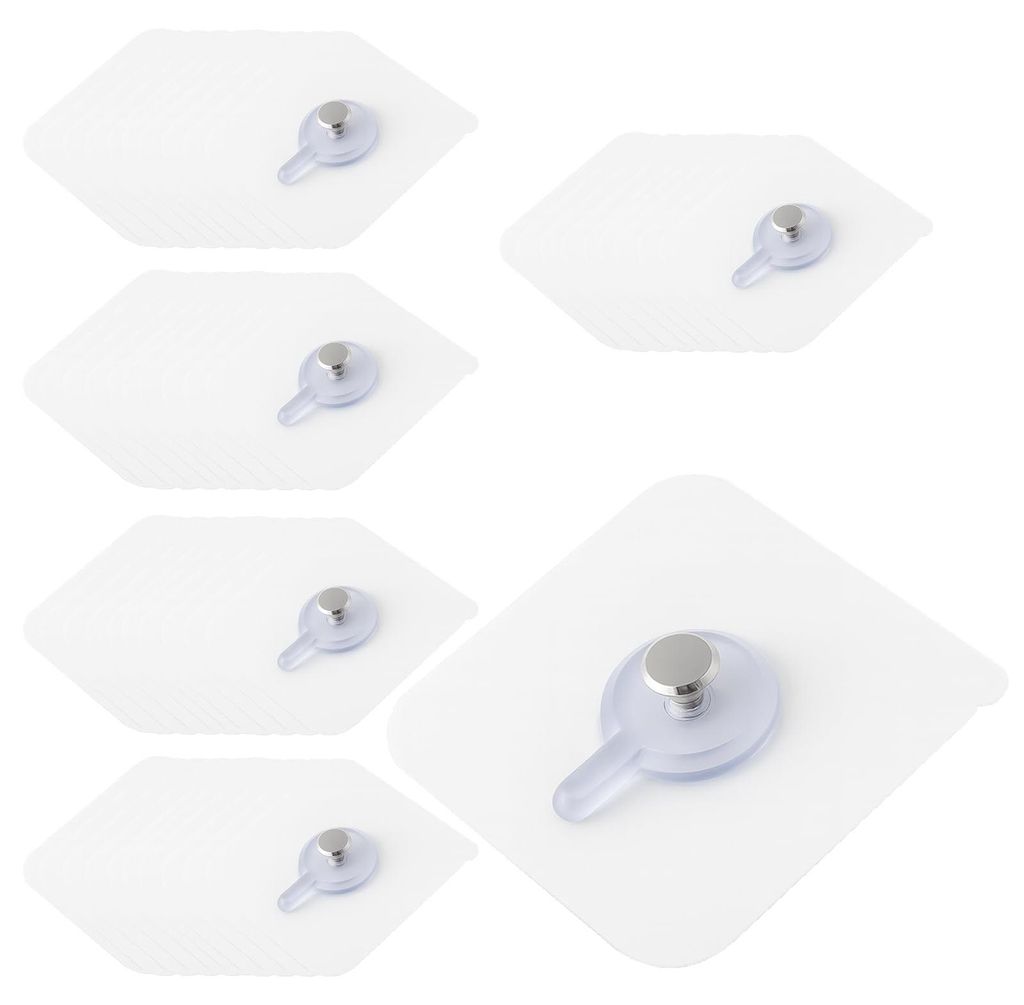 50 selbstklebende Aufhängehaken, transparente Haken zum Aufhängen von Fotos ohne Bohren, praktische Aufhängehaken für Bilderrahmen, Poster, Fot...