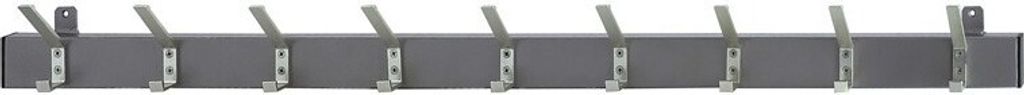 Wandgarderobe 138 cm aus Metall mit 9 doppel Haken