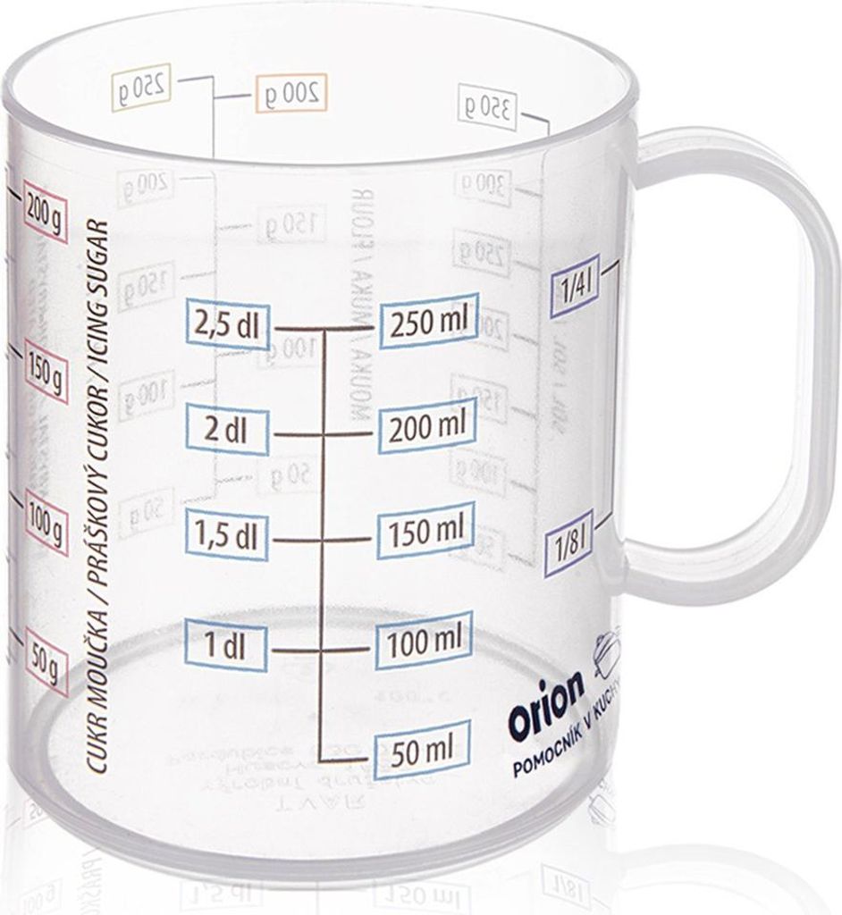 Orion | Messbecher - Aus Glas - 250 ml - Mit Skala - Spülmaschinenfest - Universelle Anwendung