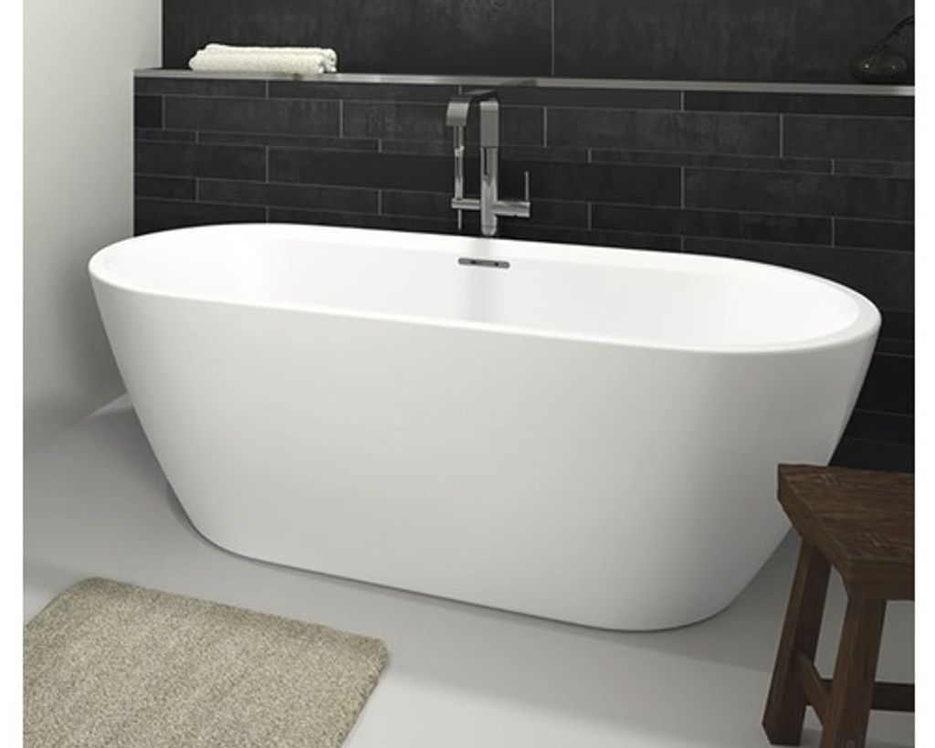 Freistehende Badewanne aus Acryl RIHO INSPIRE 160x75 cm oder 180x80 cm RIHO Abmessungen der Badewanne: 160cm x75cm,