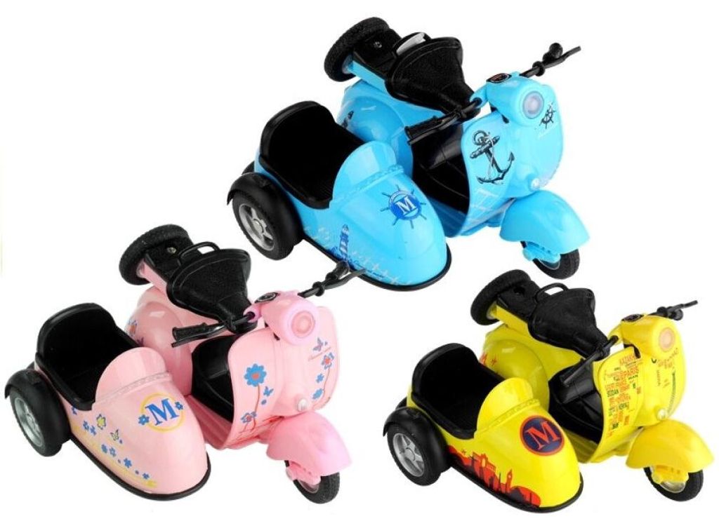Leantoys Spielzeugmotorrad 3 Farben Fahrten Lichtspiel 1:14