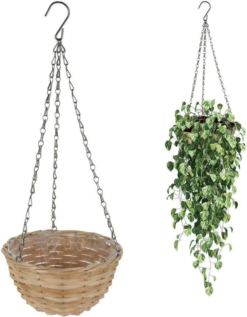 Jardinière suspendue ronde 30 cm en anthracite pour balcon et terrasse