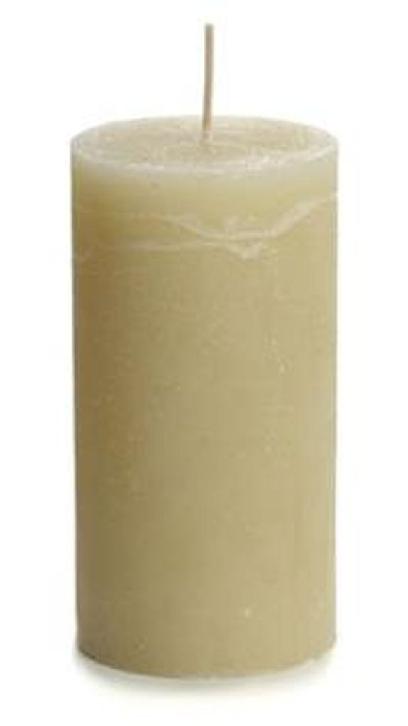 Rustik Lys rustikale Stumpenkerze Pistazie, 7 × 13,5 cm