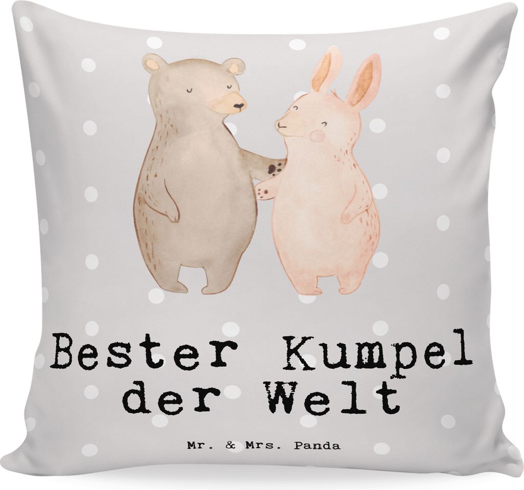 Mr. & Mrs. Panda Deko Kissen Hase Bester Kumpel der Welt - Produktbild 