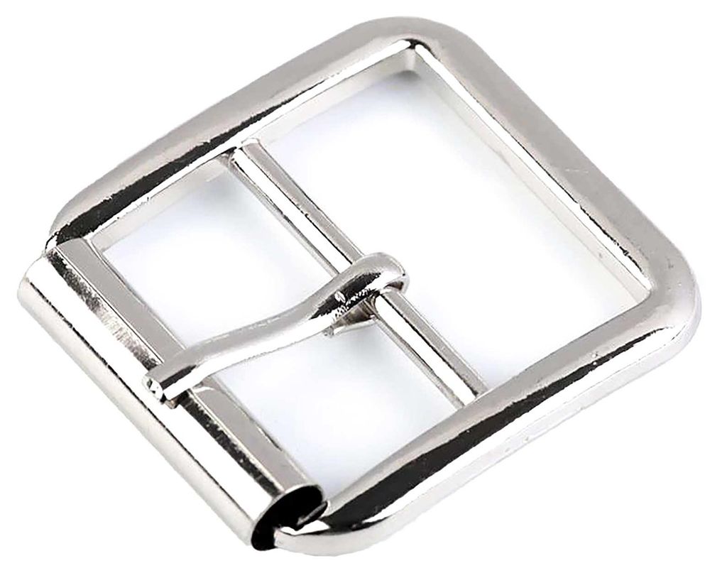Gürtelschnalle Roll-Schnalle mit Dorn Sattlerschnallen 33 x 34 mm silberr