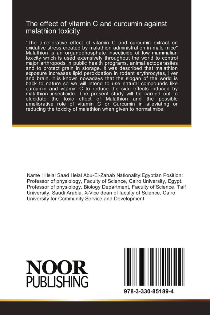 The effect of vitamin C and curcumin against malathion toxicity