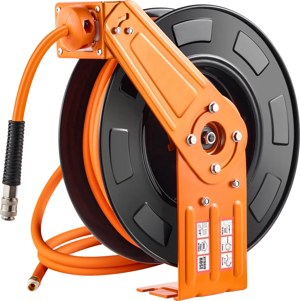 Avvolgitubo Aria Automatica 3/8" x 65ft 300PSI SucceBuy Garage