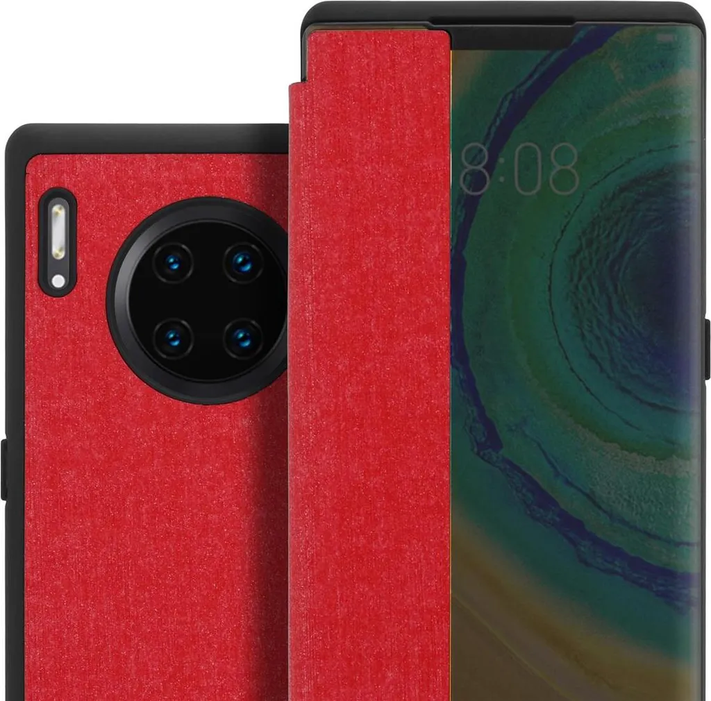 Cadorabo Custodia per Huawei MATE 30 PRO Rosso | Cover Libro Wallet