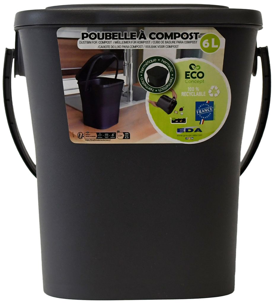 EDA Komposteimer KOMPOST 6 Liter anthrazit