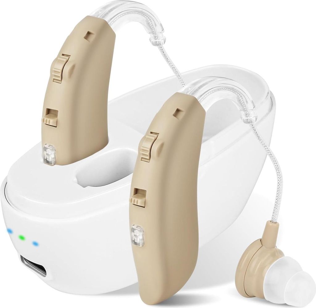 Hörgeräuschverstärker, 2 Stück Funktion zur Geräuschreduzierung wiederaufladbarer Geräte, ergonomische Passform, lange Akkulaufzeit hochaufl...