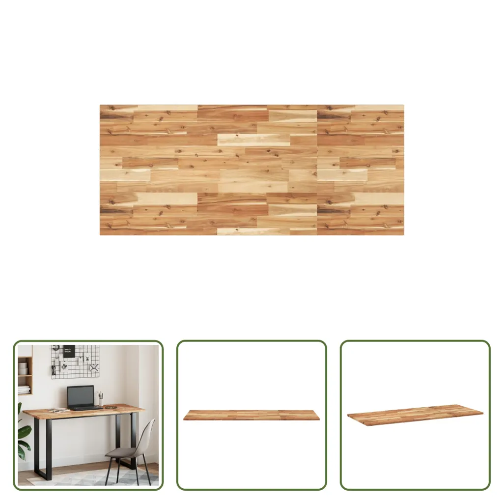 Piano Lavabo 140x60 cm Legno Acacia Massello - Top Bagno Artigianale