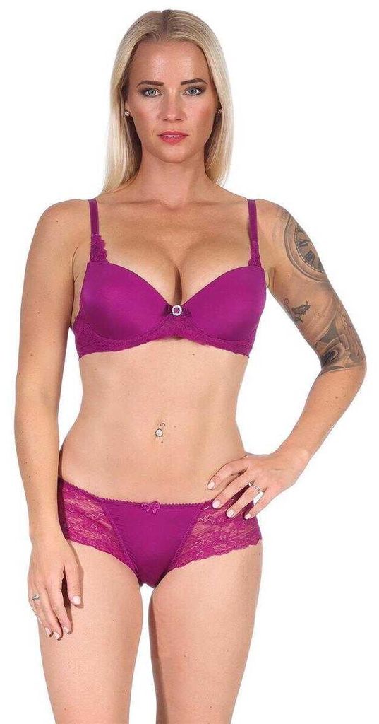 Push-up-BH mit Panty Set, Violett 75 Cup C Produktbild 