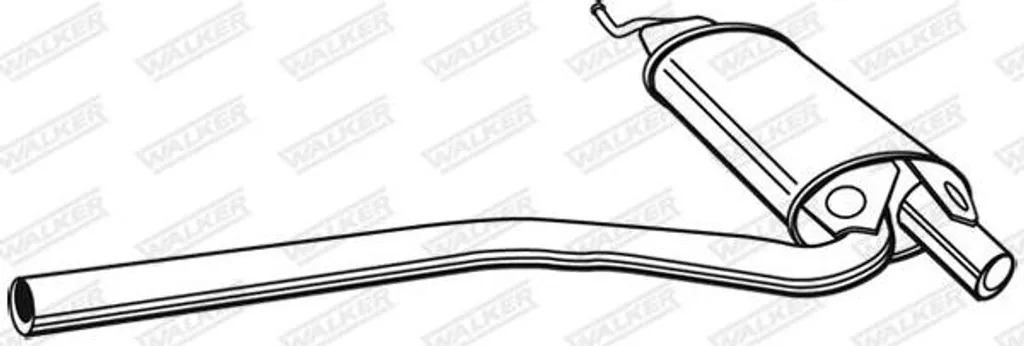 Silencieux Central WALKER 21190 pour A4 8D - Remplacement OE 8D0253409AA