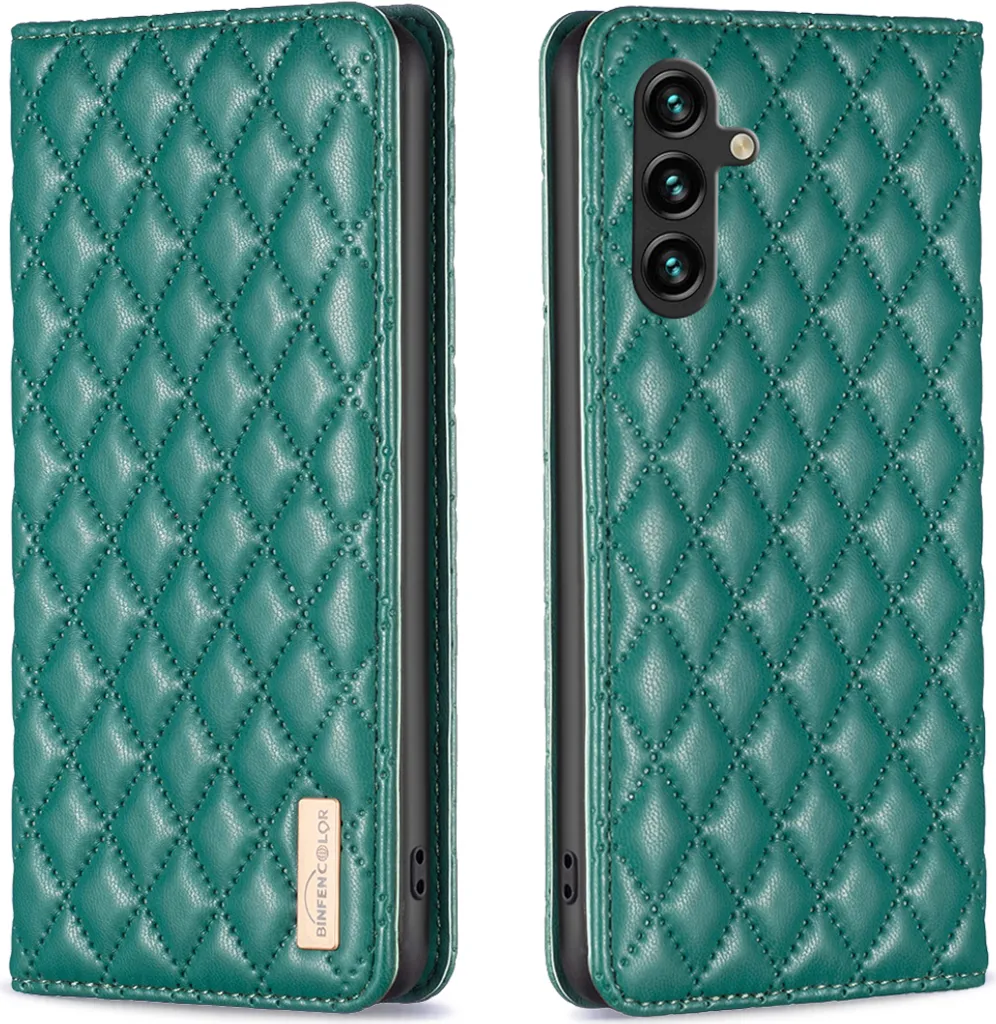 Custodia Galaxy A14 5G Verde - Cover a Libro Elegante in Pelle Premium