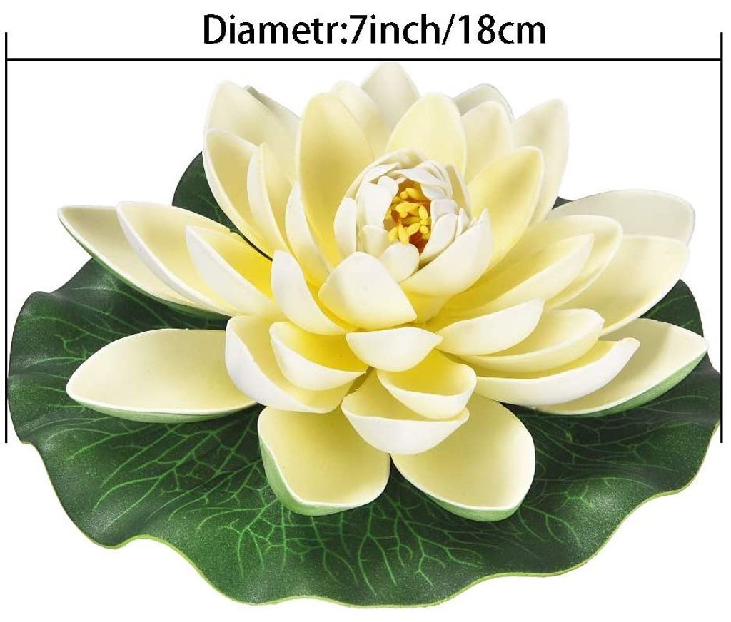 6 Stck Knstliche Seerosen Schwimmende Blumen Schwimmend